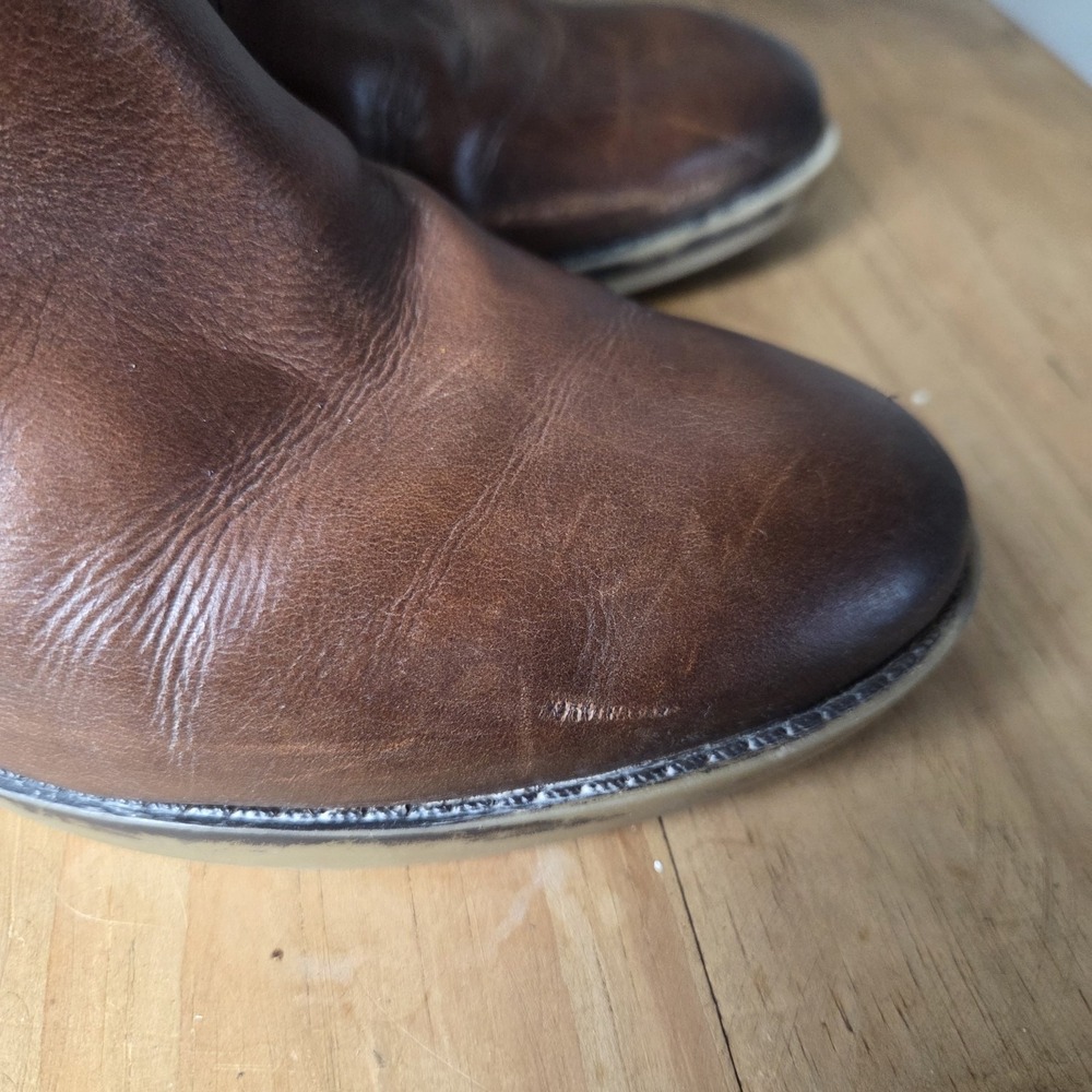 Naturalizer ORA Wide Shaft Riding Boots Sz 9 Distressed Coffee Bean Brown - Picture 6 of 16
